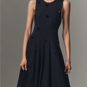 Anthropologie Maeve Sleeveless Embellished Midi Dress